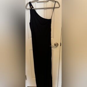 Ralph Lauren Black One-shoulder Maxi Dress
